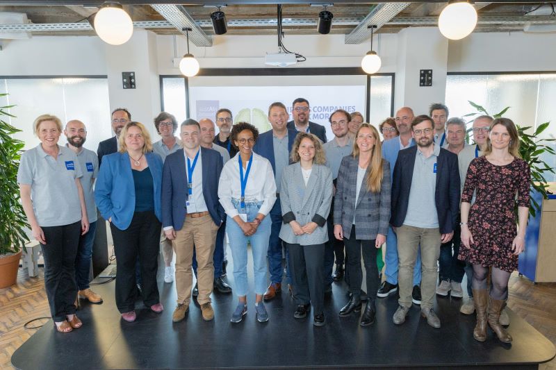Group picture of the attendees at the first SustAIn.brussels gathering on May 23 2023