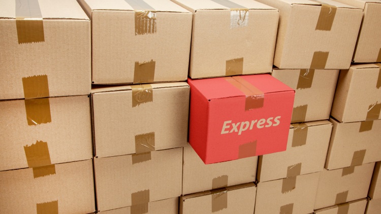 A box of express cargo