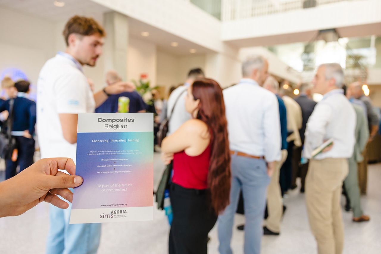 Members of the Composites Belgium community networking during an event.