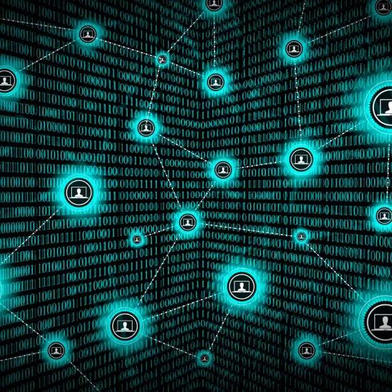 Blockchain netwerk concept