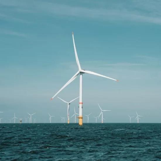 Offshore wind turbines in the North Sea.