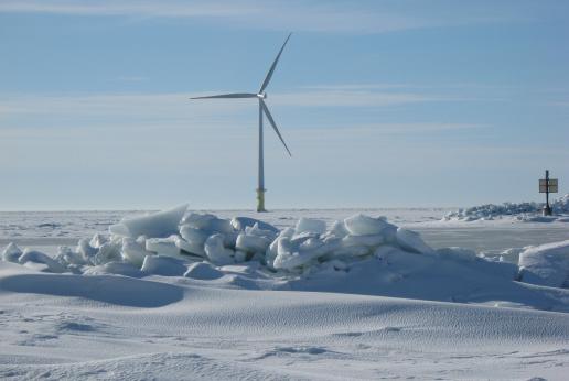 An offshore wind farm in Pori Finland