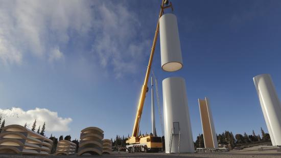  houten toren voor windturbine