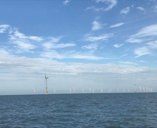 North sea wind turbines involved in Sirris' CLOUD4WAKE project